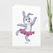 バレリーナのウサギ カード (裏面)