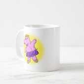 バレリーナのカバのチュチュ姿 コーヒーマグカップ (正面左)