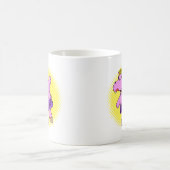 バレリーナのカバのチュチュ姿 コーヒーマグカップ (中央)