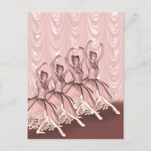 バレリーナのカード ポストカード (正面)