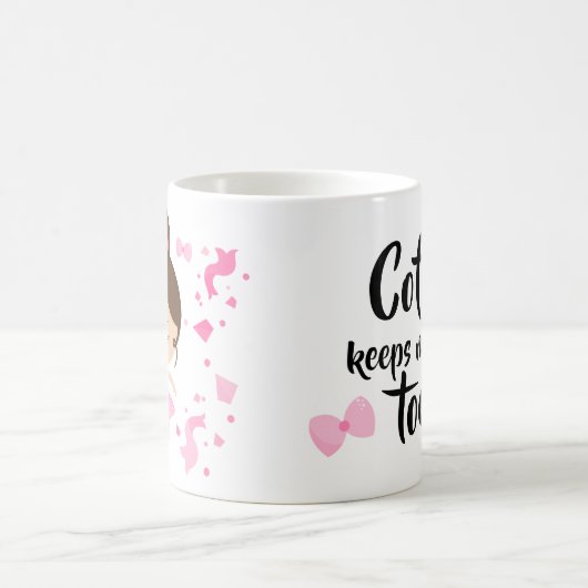 バレリーナのコーヒーは私のつま先の私をおもしろい保ちます コーヒーマグカップ (中央)