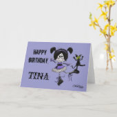 バレリーナのゴシックのスタイル カード (黄色い花)