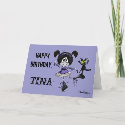 バレリーナのゴシックのスタイル カード (正面)