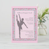バレリーナのシルエットの招待状 招待状 (スタンド正面)