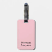 バレリーナのシルエットはあなたの背景色を選びます ラゲッジタグ (裏面縦)