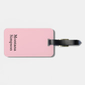 バレリーナのシルエットはあなたの背景色を選びます ラゲッジタグ (裏面横)