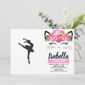 バレリーナのシルエット 招待状 (スタンド正面)