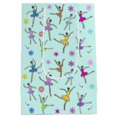 バレリーナのダンサーのギフトバッグ ミディアムペーパーバッグ (裏面)