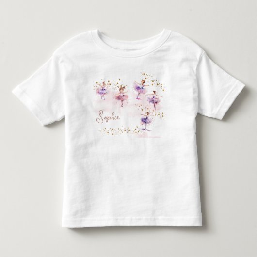 バレリーナのダンスと回転  トドラーTシャツ (正面)
