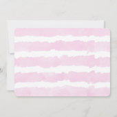 バレリーナのチュチュの誕生日のピンクの金ゴールドのティール(緑がかった色)の写真 招待状 (裏面)