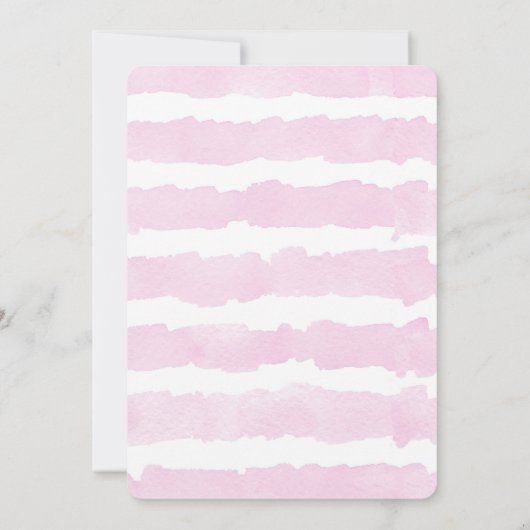 バレリーナのチュチュの誕生日の招待のピンクの金ゴールドのティール（緑がかった色） 招待状 (裏面)