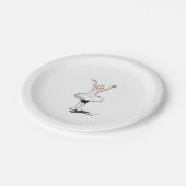 バレリーナのテーマの誕生会の紙皿 ペーパープレート (アングル)