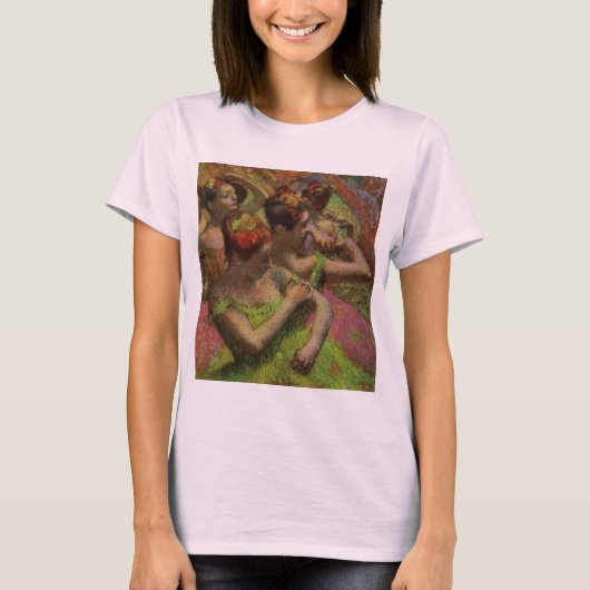 バレリーナのドレス調整 (エドガー・ドガ) Tシャツ (正面)