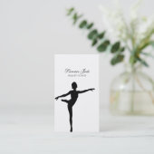バレリーナのバレエのダンスの先生のインストラクター 名刺 (スタンド正面)