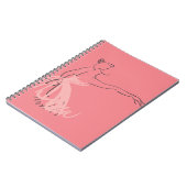 バレリーナのバレエダンサー ノートブック (左側)