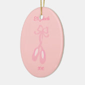 バレリーナのパーソナライズな一流のクリスマスのオーナメント セラミックオーナメント (左)