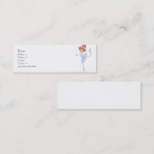 バレリーナのプロフィールカード スキニー名刺 (正面/裏面)