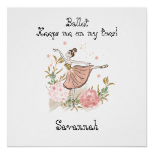 バレリーナのポスター、ダンスクラスのポスター ポスター