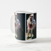 バレリーナのミニチュアトリックの馬のさくらんぼ コーヒーマグカップ (正面左)