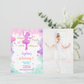 バレリーナの写真招待状 招待状 (スタンド正面)