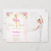 バレリーナの写真招待状 招待状 (正面)