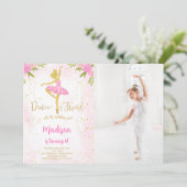 バレリーナの写真招待状 招待状 (スタンド正面)