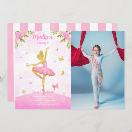 バレリーナの写真招待状 招待状