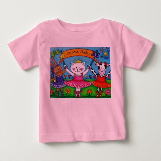 バレリーナの友人のTシャツ ベビーTシャツ (正面)