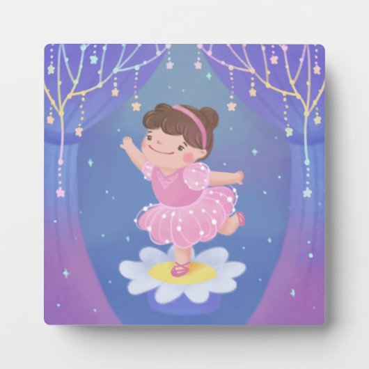 バレリーナの夢のファンタジーイラスト フォトプラーク (正面)