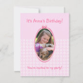 バレリーナの女の子の誕生日のパーティの招待状 招待状 (正面)