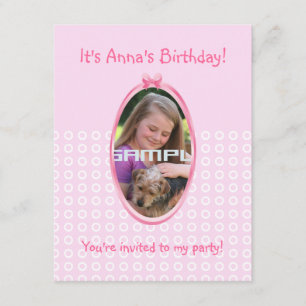 バレリーナの女の子の誕生日のパーティの招待状 招待状