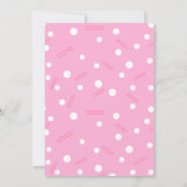 バレリーナの女の子の誕生日招待状、うさぎのダンスとくるくる回る 招待状 (裏面)