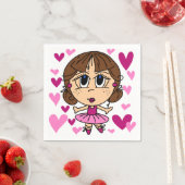 バレリーナの女の子 スタンダードカクテルナプキン (インサイチュ)