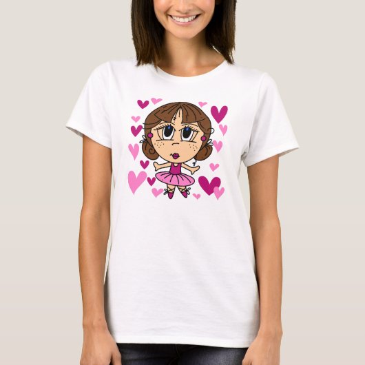 バレリーナの女の子 Tシャツ (正面)