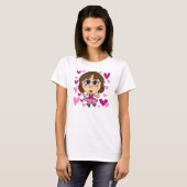 バレリーナの女の子 Tシャツ (正面フル)