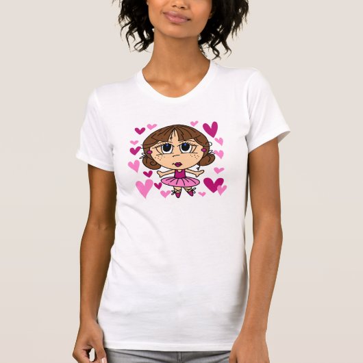 バレリーナの女の子 Tシャツ (正面)
