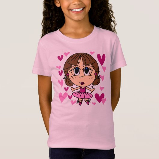 バレリーナの女の子 Tシャツ (正面)