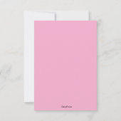 バレリーナの子供の誕生日パーティーの招待状 (裏面)