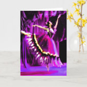 バレリーナの幽霊 カード (黄色い花)