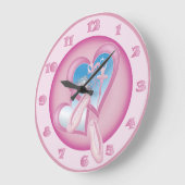 バレリーナの恋人-バレエの時計 ラージ壁時計 (傾斜)