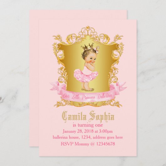 バレリーナの招待状 招待状 (正面/裏面)