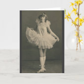 バレリーナの挨拶状 カード (黄色い花)