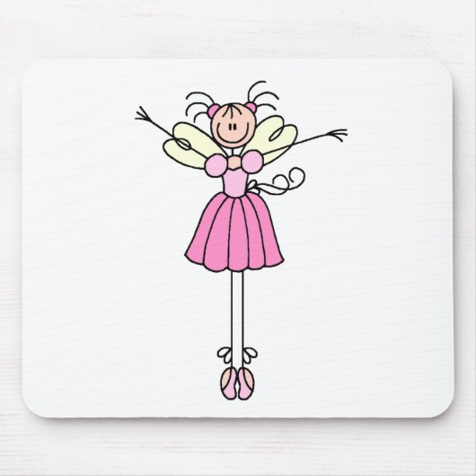 バレリーナの棒の姿2のマウスパッド マウスパッド (正面)
