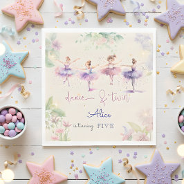 バレリーナの水彩画の誕生日 スタンダードランチョンナプキン