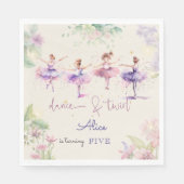 バレリーナの水彩画の誕生日 スタンダードランチョンナプキン (正面)