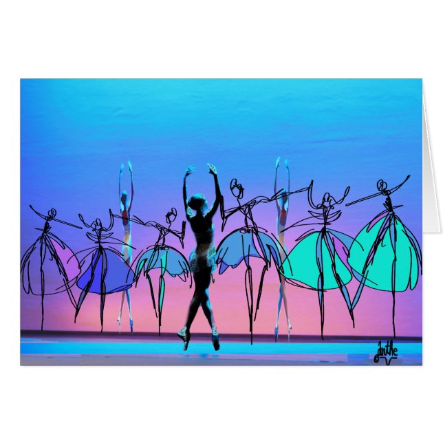 バレリーナの空白のなカード (正面横)