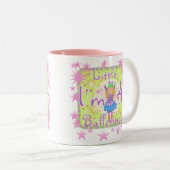 バレリーナの第4誕生日 ツートーンマグカップ (正面右)