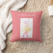 バレリーナの装飾用クッション。 パーソナライズな名前 クッション (ブランケット)