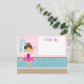 バレリーナの誕生会のサンキューカード サンキューカード (スタンド正面)