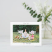 バレリーナの誕生日お礼写真ポストカード ポストカード (スタンド正面)